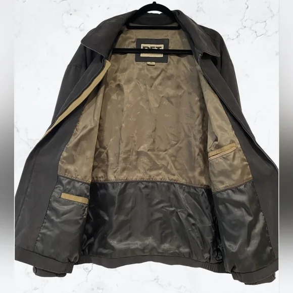 RFT Rainforest Black Micro Suede Jacket 2 Zipper‎ Phone Pocket Collar 2XL